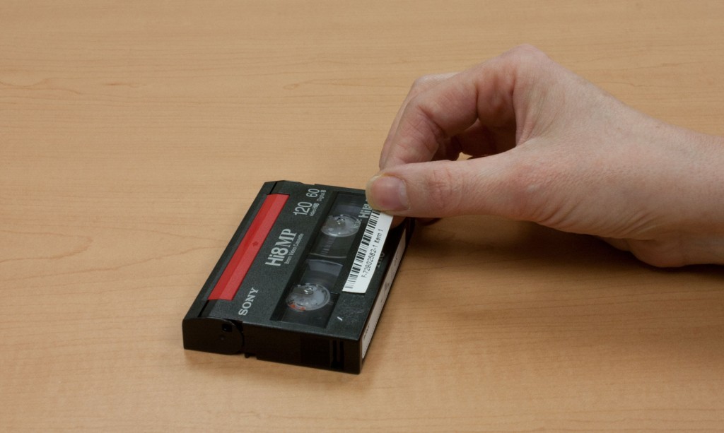 Placing barcode on videotape